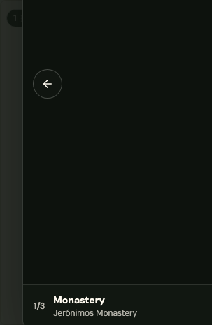 A selected stop showing its time and duration, title, resolved place, and a row of controls: a numbered drag handle, an edit pencil, and a delete icon.