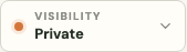 The trip visibility control, currently set to Private.